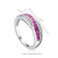 Whlolesale Ruby 925 Sterling Silver Ring with Custom Design (R-0086)